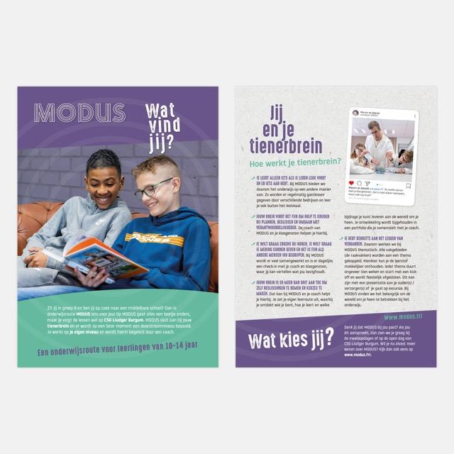 MODUS Burgum – flyer (leerlingen)